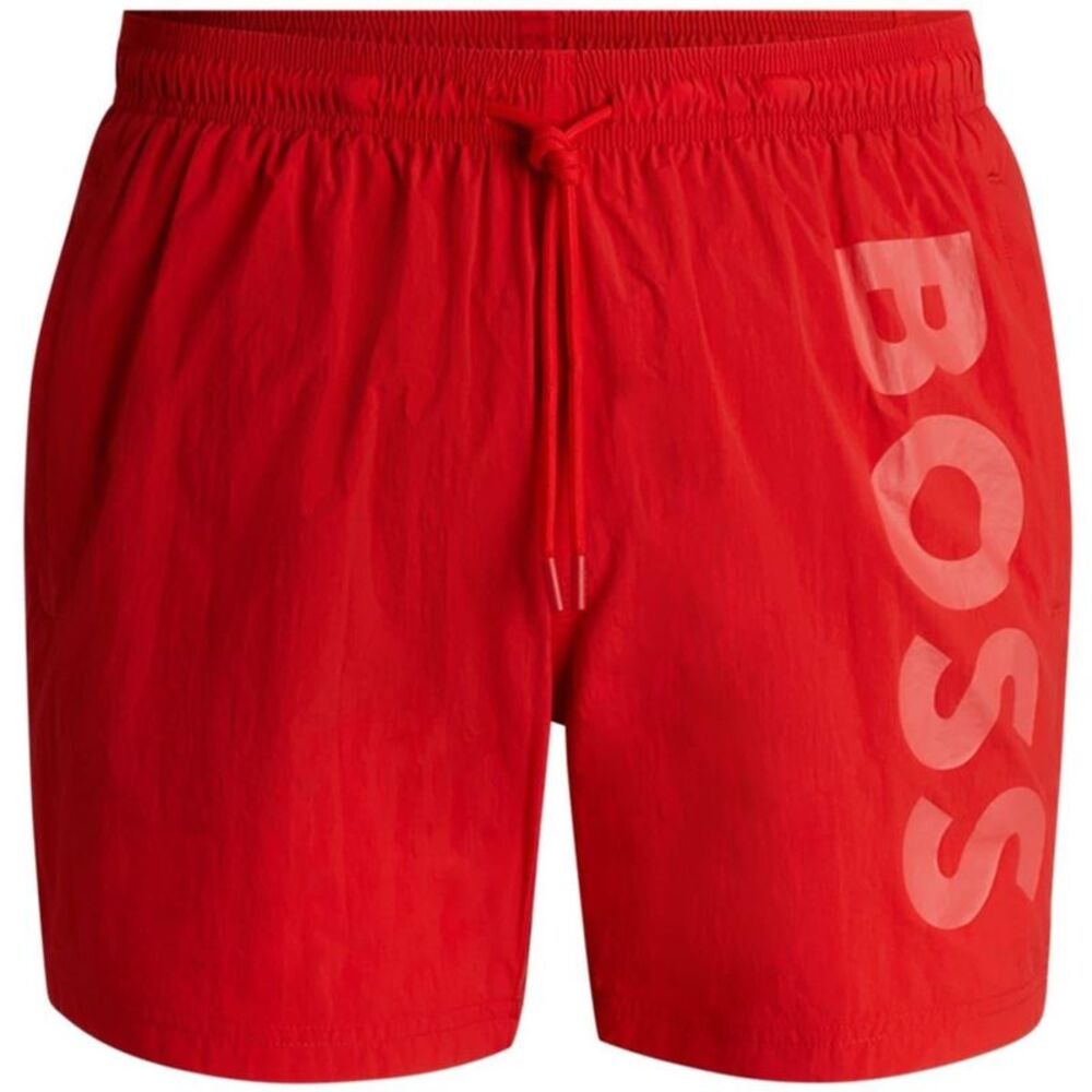 Boss Mens Octopus Swim Shorts / Bright Red